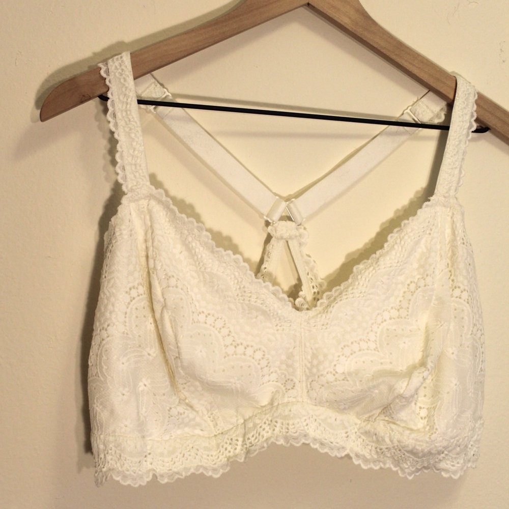 Auden by Target white lace racer back bralette